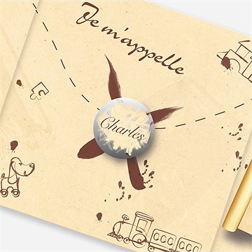 Faire-part naissance me voici enfin... - Détail du faire-part