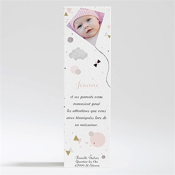 Remerciement naissance cascade de bonheur