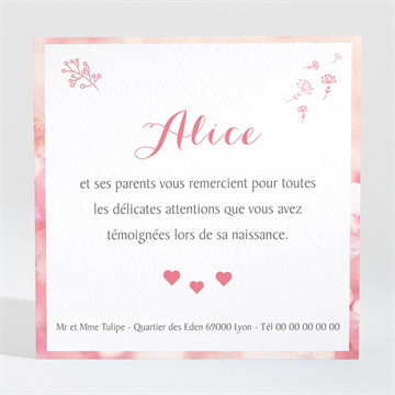 Remerciement naissance douceur et rêveries