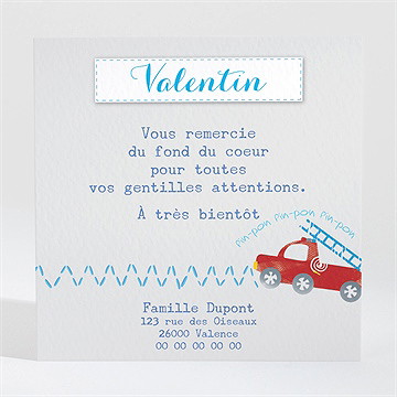 Remerciement naissance le défilé