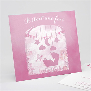 Faire-part naissance il était une fois un bébé