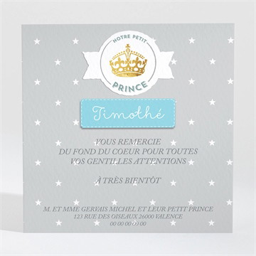 Remerciement naissance son altesse