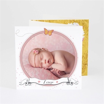 Faire-part naissance délicats papillons
