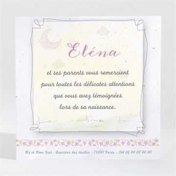 Remerciement naissance son histoire illustrée