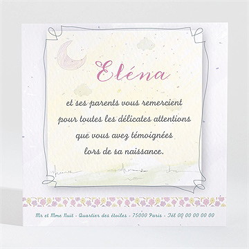 Remerciement naissance son histoire illustrée