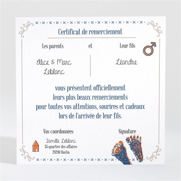 Remerciement naissance jolis pictogrammes