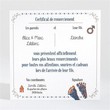 Remerciement naissance jolis pictogrammes