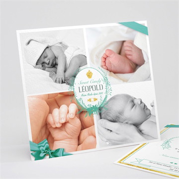 Faire-part naissance multi photos naissance