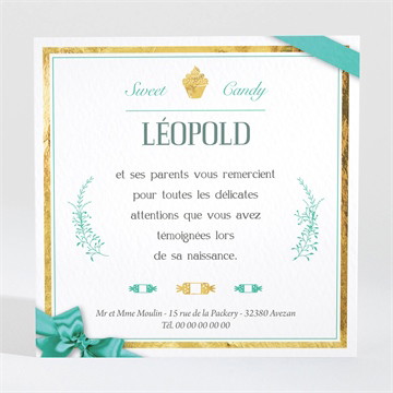 Remerciement naissance multi photos naissance