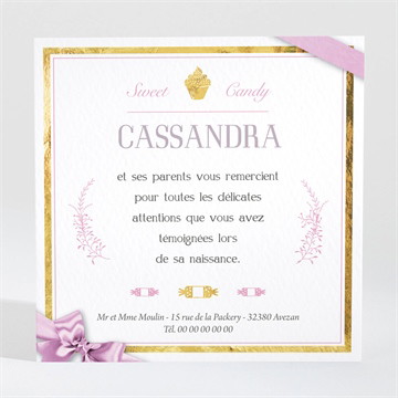 Remerciement naissance mosaïque 4 photos