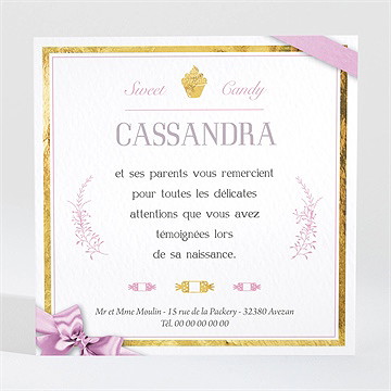 Remerciement naissance mosaïque 4 photos