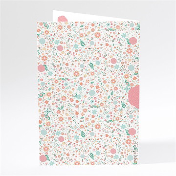 Menu baptême croix à motifs et pois - Dos du menu