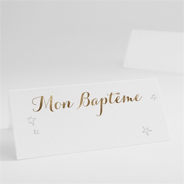 Marque-place baptême la tête dans les étoiles