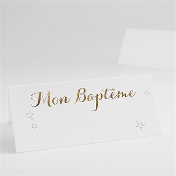 Marque-place baptême la tête dans les étoiles