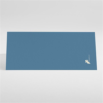 Marque-place baptême joli cadre bleu - Dos du marque-place