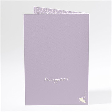 Menu baptême elégants chevrons - Dos du menu