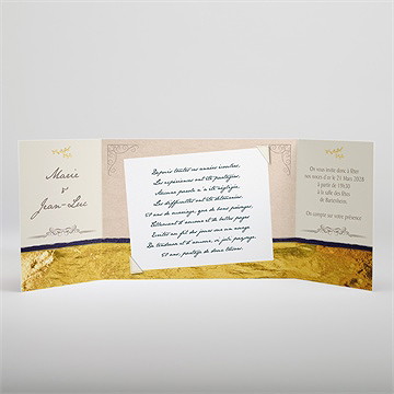 Invitation anniversaire de mariage notre bonheur - Intérieur du faire-part
