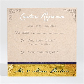 Carton réponse anniversaire de mariage notre bonheur