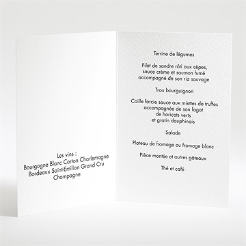 Menu anniversaire de mariage notre bonheur - Menu ouvert