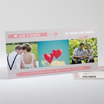 Invitation anniversaire de mariage invitation air union