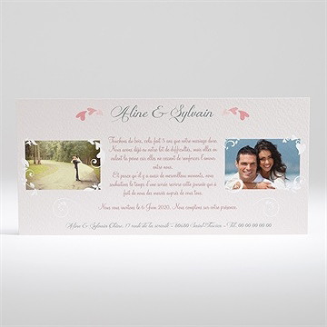 Invitation anniversaire de mariage notre alliance - Dos du faire-part
