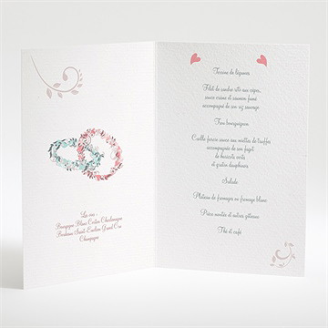Menu anniversaire de mariage notre alliance - Menu ouvert