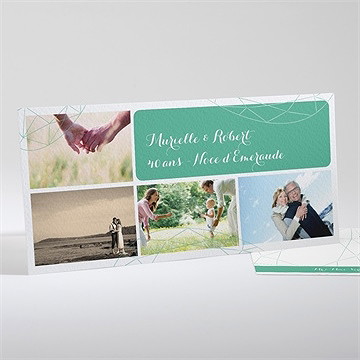 Invitation anniversaire de mariage carte à photos