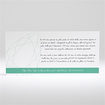 Invitation anniversaire de mariage carte à photos - Dos du faire-part