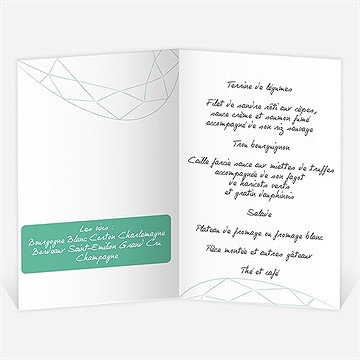 Menu anniversaire de mariage carte à photos - Menu ouvert