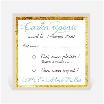 Carton réponse anniversaire de mariage invitation photo originale