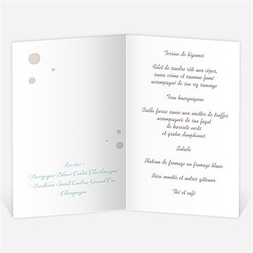 Menu anniversaire de mariage invitation photo originale - Menu ouvert