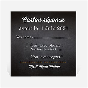 Carton réponse anniversaire de mariage notre retrospective