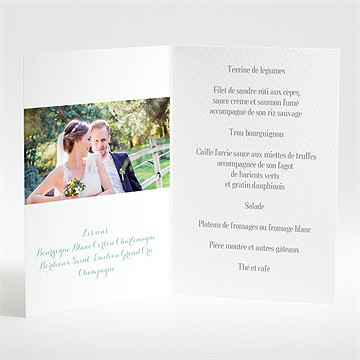Menu anniversaire de mariage carte anniversaire photo - Menu ouvert