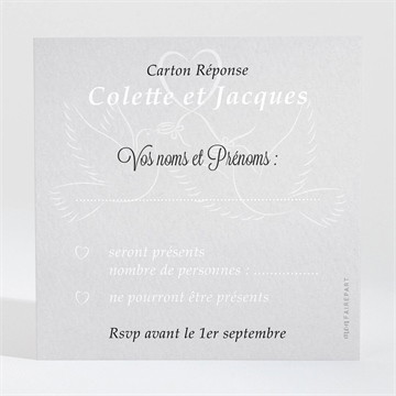 Carton réponse anniversaire de mariage la fête de nos années