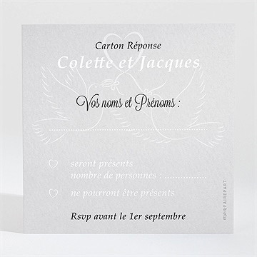 Carton réponse anniversaire de mariage la fête de nos années