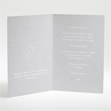 Menu anniversaire de mariage la fête de nos années - Intérieur du menu