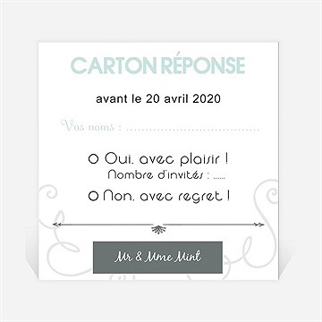 Carton réponse anniversaire de mariage création originale