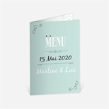 Menu anniversaire de mariage création originale