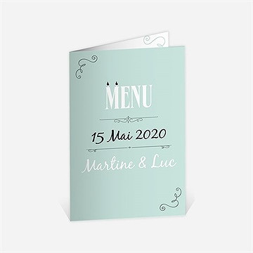Menu anniversaire de mariage création originale