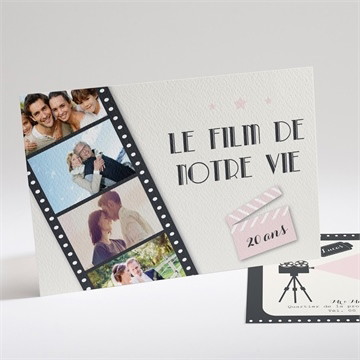 Invitation anniversaire de mariage le film de notre vie