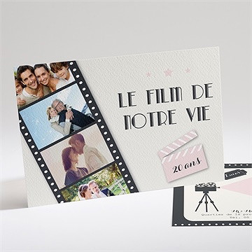 Invitation anniversaire de mariage le film de notre vie