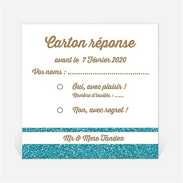 Carton réponse anniversaire de mariage notre tandem