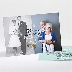 Invitation anniversaire de mariage nos beaux souvenirs