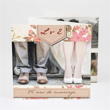 Invitation anniversaire de mariage carte invitation classique