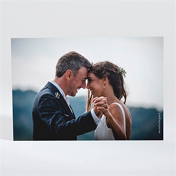 Invitation anniversaire de mariage rose poudré - Dos du faire-part