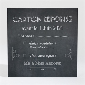 Carton réponse anniversaire de mariage tendance et original photo