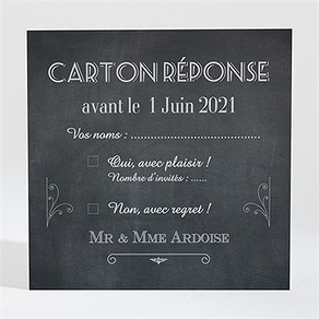 Carton réponse anniversaire de mariage tendance et original photo