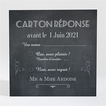 Carton réponse anniversaire de mariage tendance et original photo