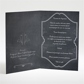 Menu anniversaire de mariage tendance et original photo - Menu ouvert