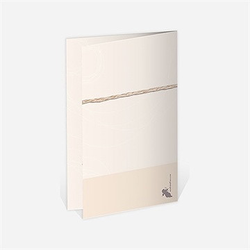 Menu anniversaire de mariage ficelle pastel trompe l'oeil - Dos du menu